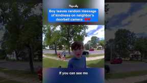 Boy leaves random message of kindness on neighbor’s doorbell camera 🥹❤️