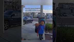 Child uses doorbell cam to talk to deployed dad | Militarykind #shorts