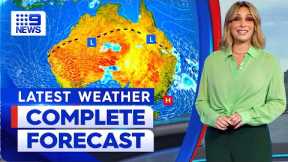 Australia Weather Update: Showers and possible thunderstorms expected | 9 News Australia