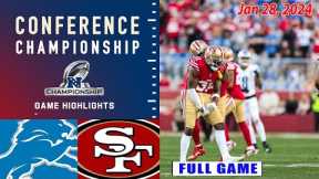 Detroit Lions vs San Francisco 49ers FULL GAME 01/28/2024 | NFC Championship | NFLPlayoffs