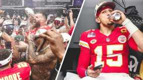 Kansas City Chiefs Locker Room Celebration - Chiefs vs San Francisco 49ers Super Bowl Highlights