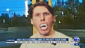 Creepy man caught harassing homeowner on Ring doorbell camera [Jerma Green Screen]